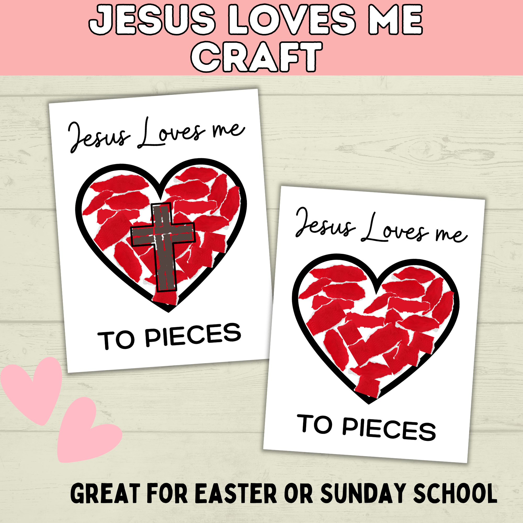 Jesus Loves You Craft | Jesus | Craft | Kids Craft Template | Toddler Craft | Sunday School Craft | Easter Craft | Bible Study