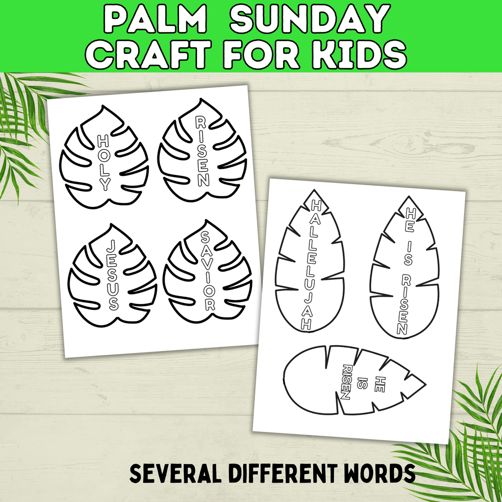 Palm Sunday Craft | Palm Leaf Craft | Sunday School Craft | Easter Craft | Holy Week Craft | Craft Template | Easter Story
