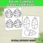 Palm Sunday Craft | Palm Leaf Craft | Sunday School Craft | Easter Craft | Holy Week Craft | Craft Template | Easter Story