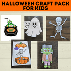 Halloween Craft Pack for Kids | Halloween Crafts | Skeleton Craft | Pumpkin Craft | Surprise Craft | Classroom Craft | Ghost Craft | PDF