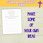 Sunday Activities for Kids | Sunday Jar | Sabbath Day Jar | Bible Activities | Christ Activities | Christian Activities | Church Crafts
