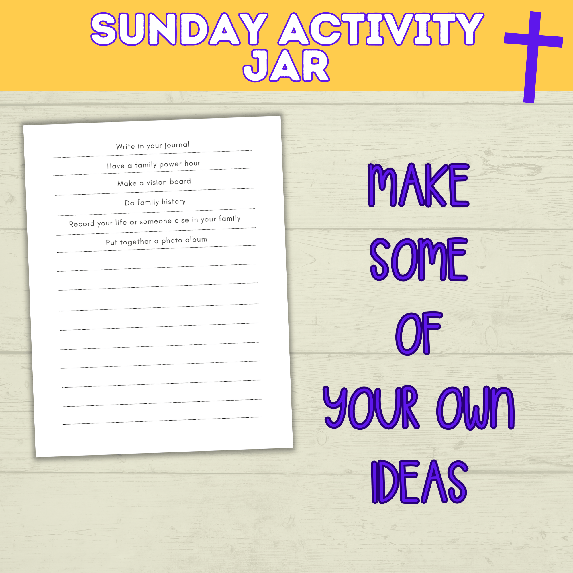 Sunday Activities for Kids | Sunday Jar | Sabbath Day Jar | Bible Activities | Christ Activities | Christian Activities | Church Crafts