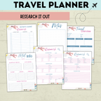 Travel Planner for the Whole Family | Family Planner | Budget Planner | Travel Calendar | Travel Itinerary | Travel Research | PDF download