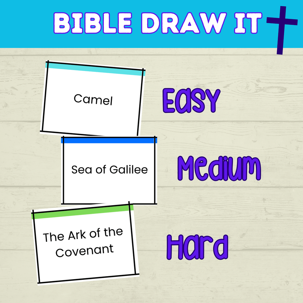Bible Draw It | Bible Charades | Bible Games | Bible Activities for Kids | Church Games | Digital Download | Sunday School | Printables