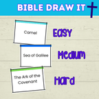 Bible Draw It | Bible Charades | Bible Games | Bible Activities for Kids | Church Games | Digital Download | Sunday School | Printables