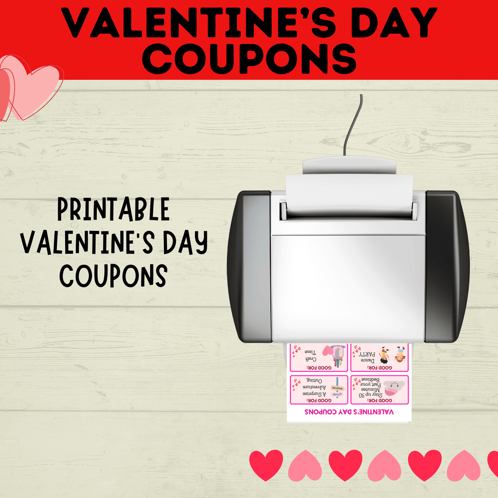 Valentine's Day Coupons for Kids | Kids Coupons | Valentine's Day Gift | Valentine's Day Printable for Kids | Kids Printable