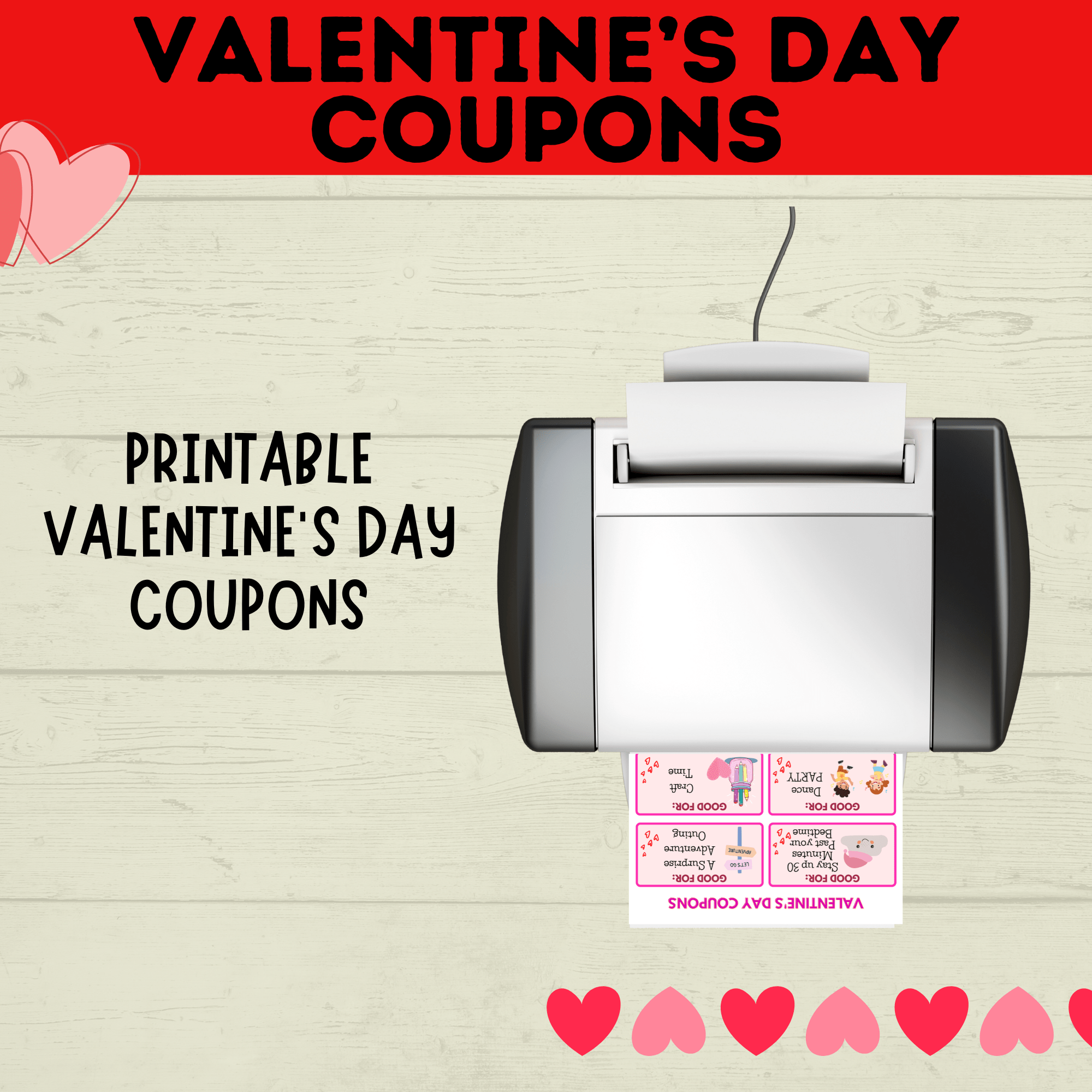 Valentine's Day Coupons for Kids | Kids Coupons | Valentine's Day Gift | Valentine's Day Printable for Kids | Kids Printable