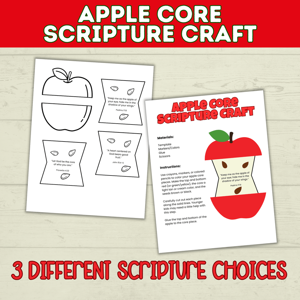 Apple Scripture Craft for Kids