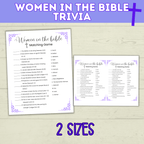 Women in the Bible Trivia Quiz | Bible Quiz | Bible Trivia | Trivia Questions | Trivia game | Church Games | Printable Games | Digital
