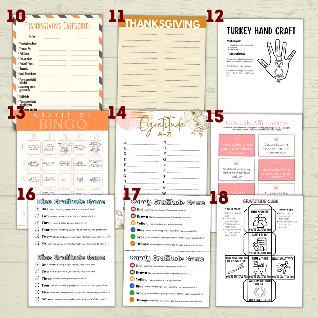 The Mega Kids Thanksgiving Activity and Crafts Bundle