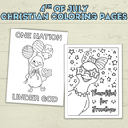 FREE 4th of July Christian Coloring Pages for Kids and Families