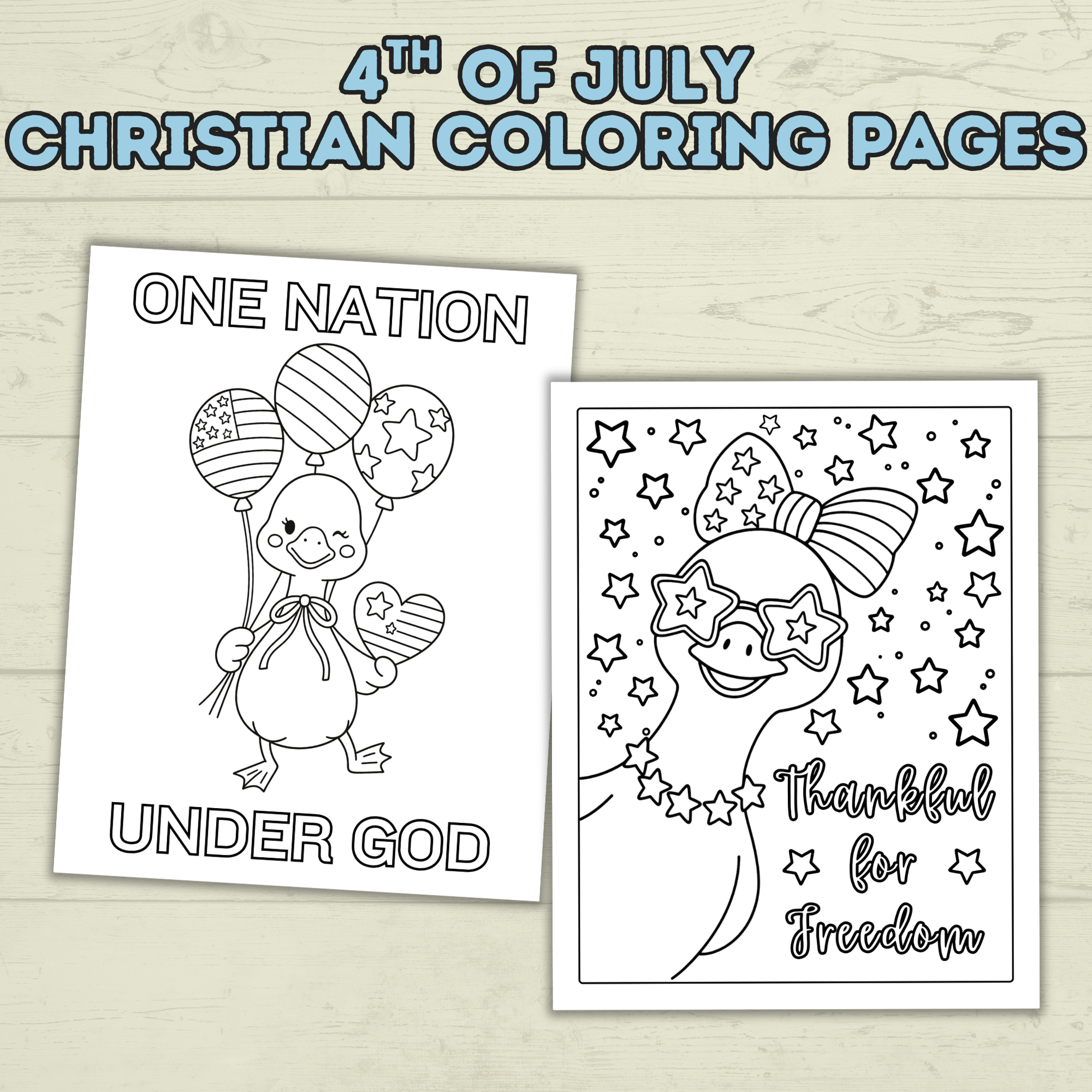 FREE 4th of July Christian Coloring Pages for Kids and Families