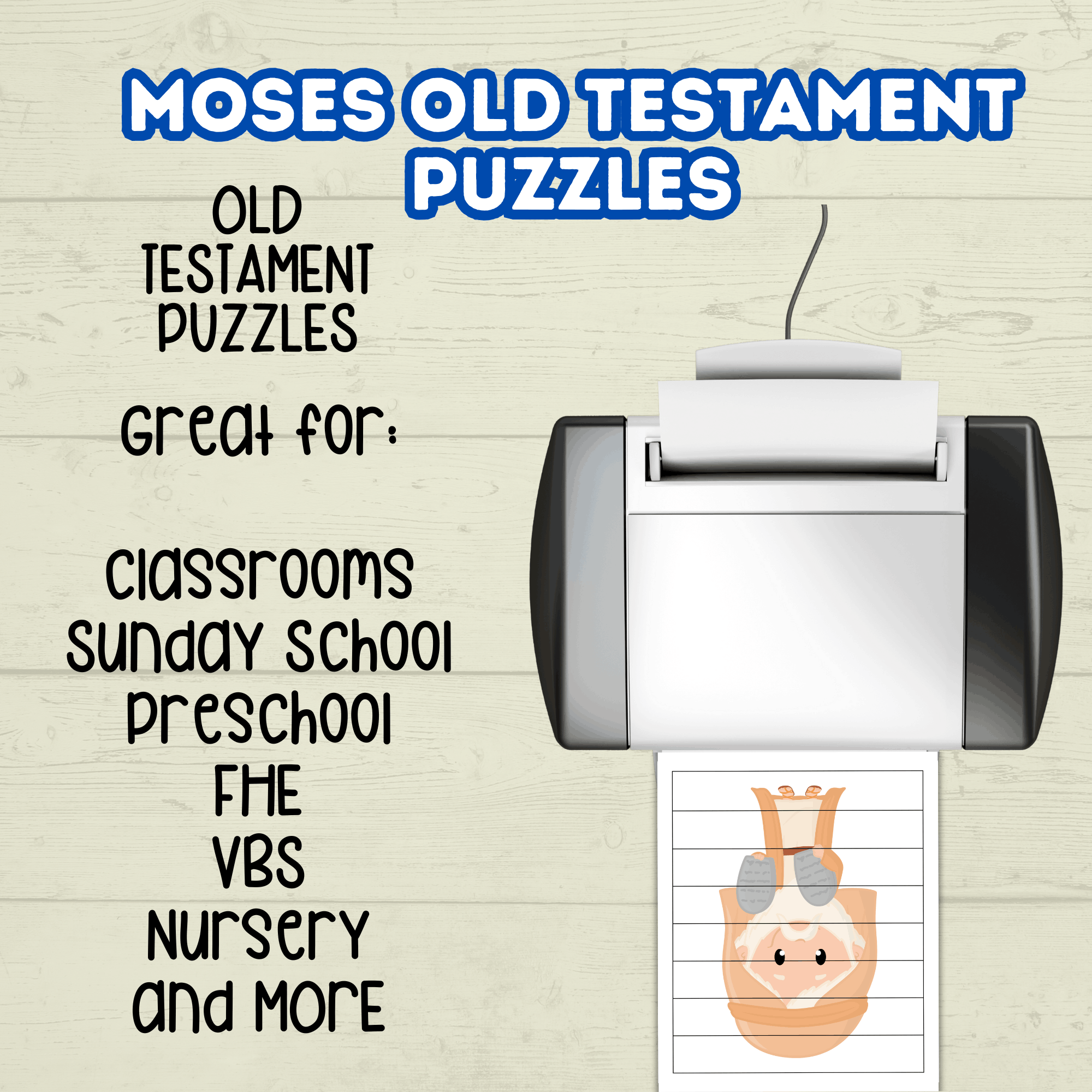 Preschool Toddler Bible Sunday School Lessons Puzzle, Old Testament, Bible