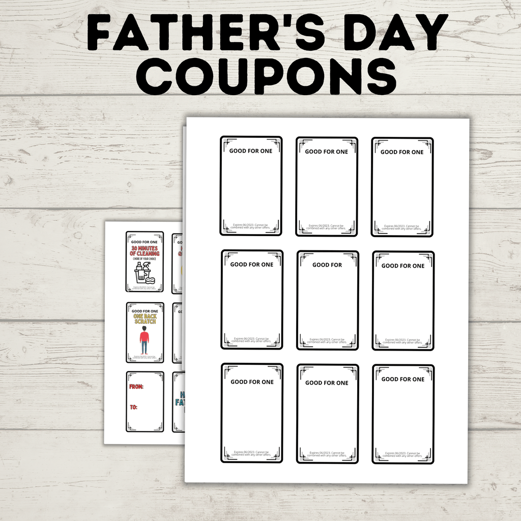 Father's Day Coupons | Coupons for Dad | Father's Day Gift