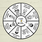 Kindness Craft for Kids, Kindness Spinner Craft, I Can Be Kind, Sunday School Craft