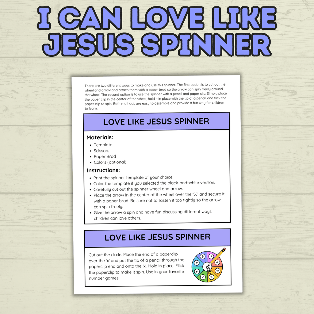 I  Can Love Like Jesus Craft, Valentine's Day Christian Craft, Sunday School Craft, Bible Craft, Bible Lesson