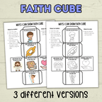 Faith Cube Craft, Bible Lesson Craft, Sunday School Craft, Christian Activity, Homeschool, Bible Heroes