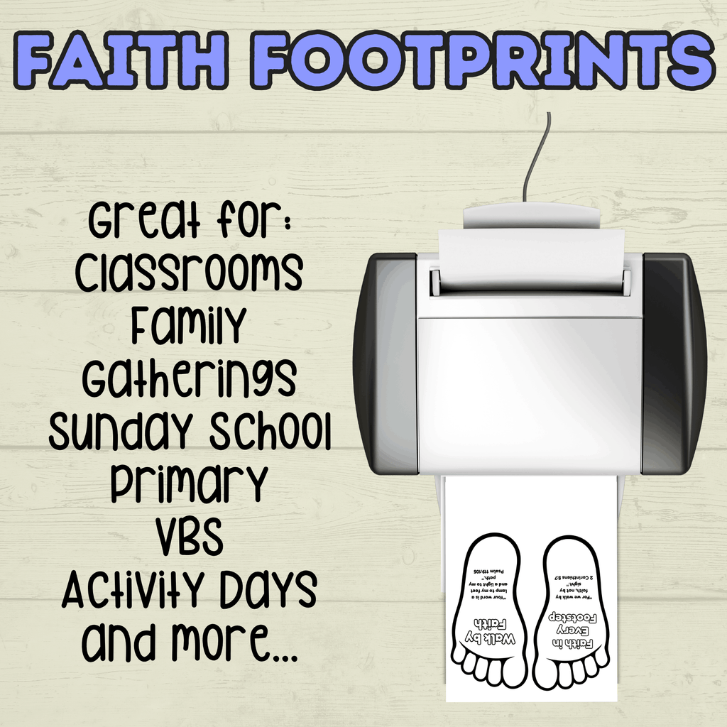 Faith Craft for Kids, Footprint Craft, Fan Craft, Bible Craft, Christian Craft, Kids Activity, Sunday School Craft, Walk by Faith