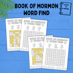 Book of Mormon Word Find for Kids | Kids Activities | Kids Printables | Book of Mormon Activities | Book of Mormon Printables | Primary