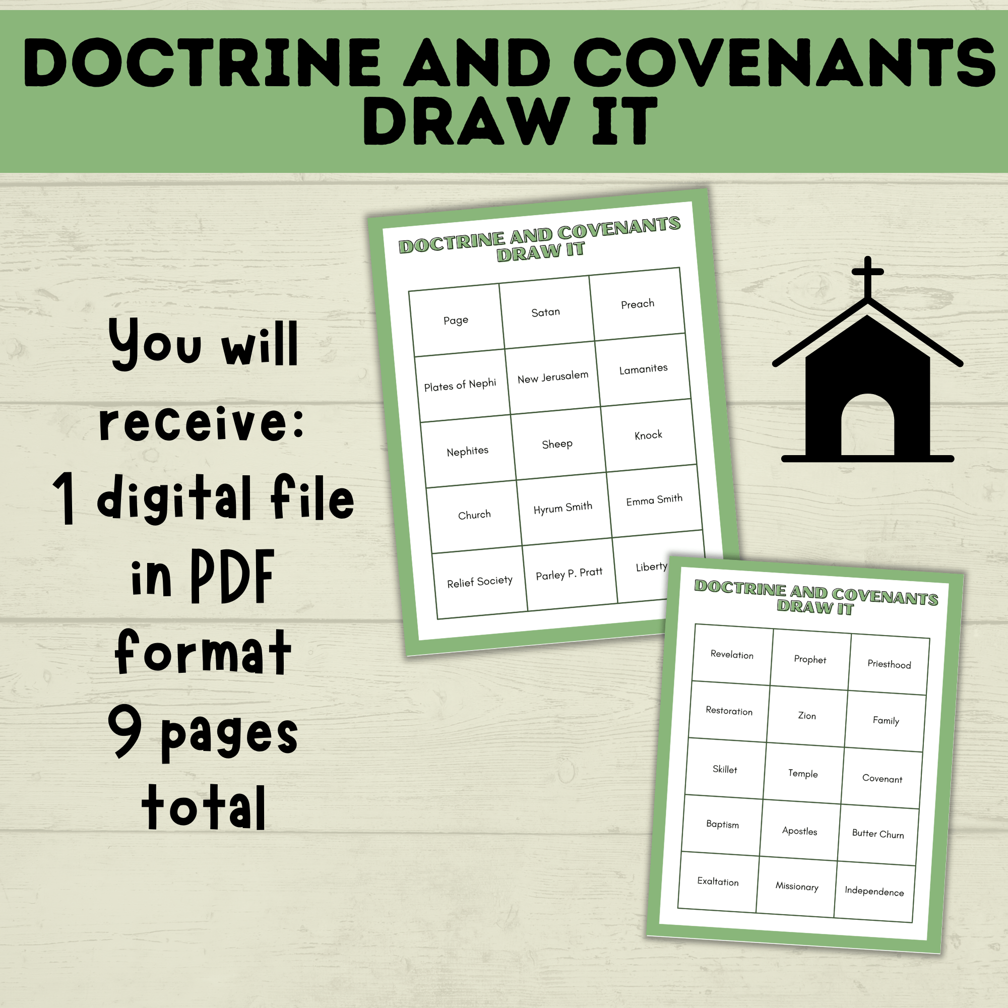Doctrine and Covenants Game | Doctrine and Covenants Draw it | D&C activity | Doctrine and Covenants Lesson | Come Follow Me | Seminary
