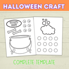 Kids Halloween Craft | Witch's Brew Caldron Craft | Halloween Craft Kit | Halloween Party | Halloween Printable | Digital Download