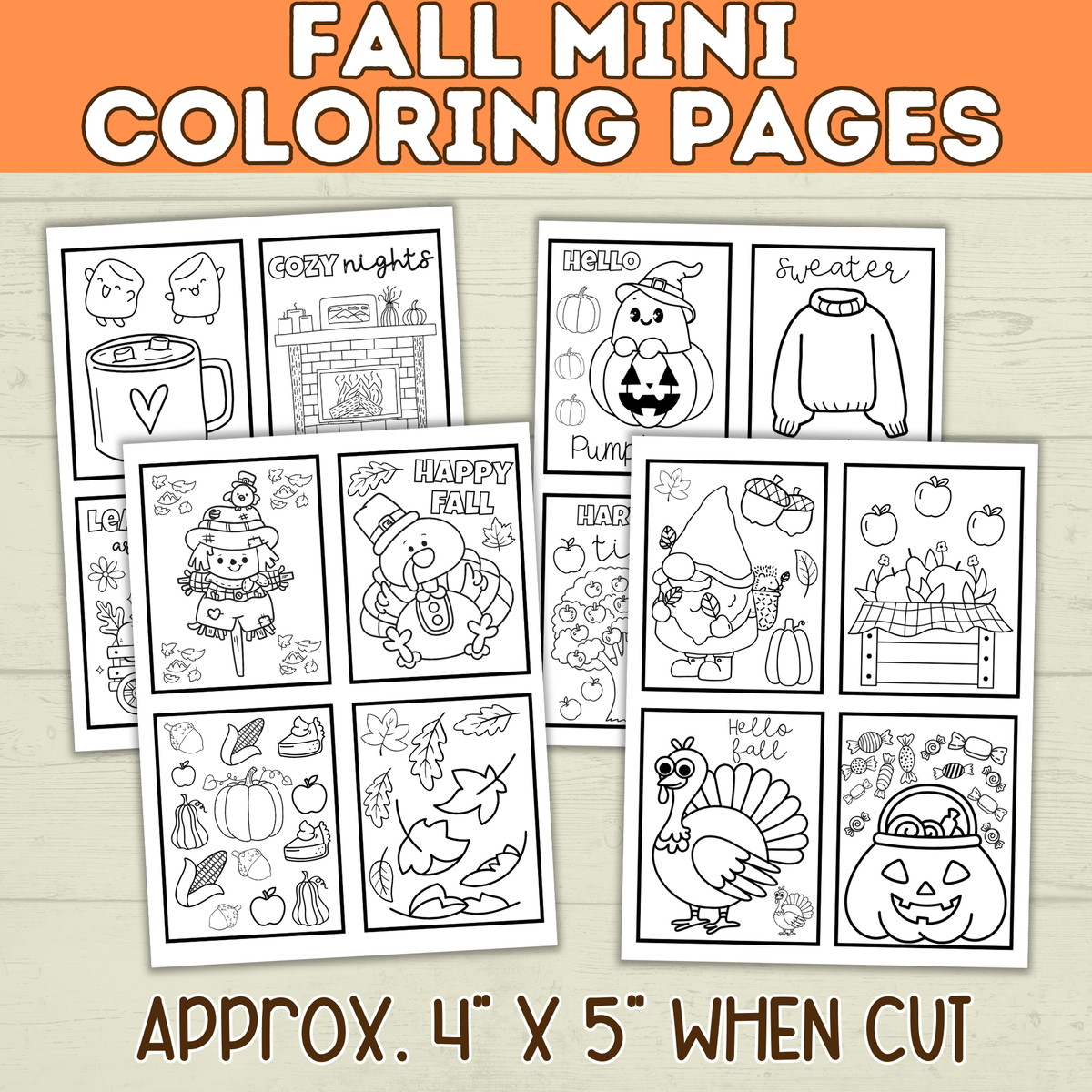 Fall Exercise Color Pages Fall Coloring Pages | Fall Activity Page | Fall | Fall Printables | Fa ...