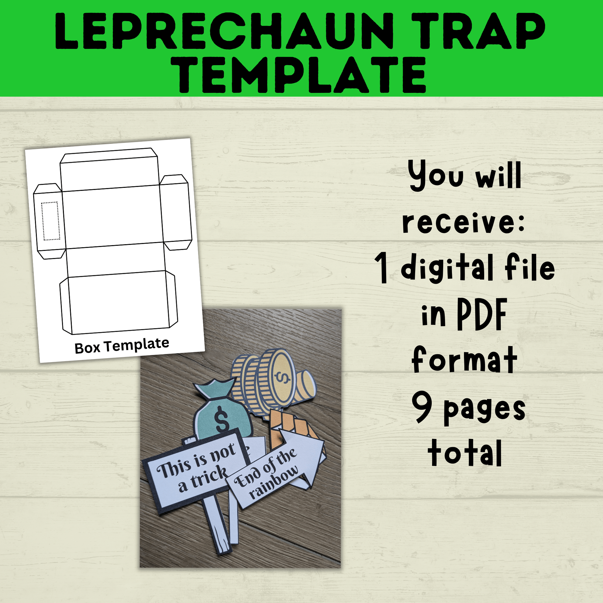 St. Patrick's Day Craft | Kids Craft | St. Patty's Day Craft | Leprechaun Craft | Leprechaun Trap | Craft template | Kids Printables