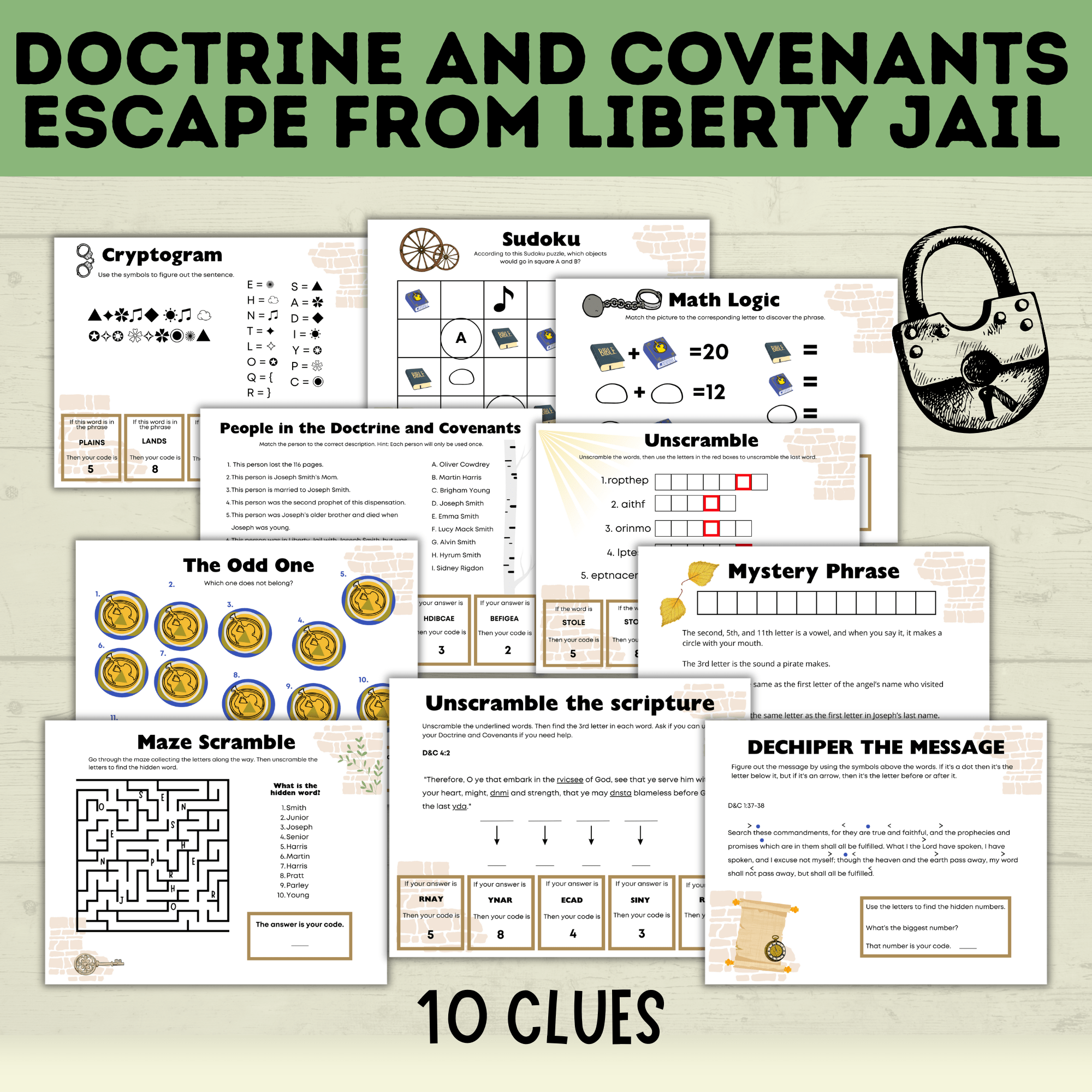 Doctrine and Covenants Escape Room | Escape Liberty Jail | D&C Games | Doctrine and Covenants Games | Kids Games | Sunday School | Escape