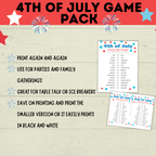 4th of July Games Pack | 4th of July Bundle | 4th of July Party Games Pack | Kids Games | Family Games | 4th of July Printables