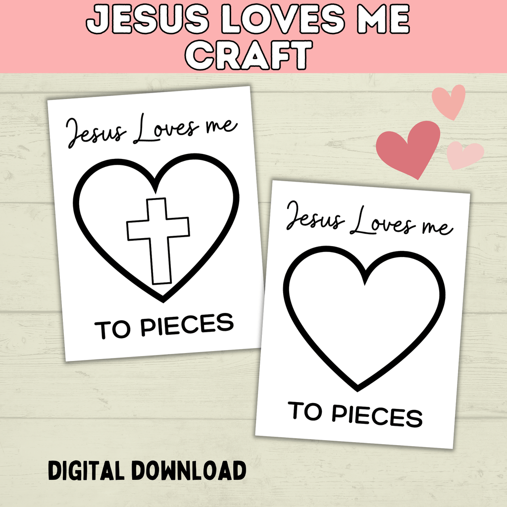 Jesus Loves You Craft | Jesus | Craft | Kids Craft Template | Toddler Craft | Sunday School Craft | Easter Craft | Bible Study