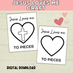 Jesus Loves You Craft | Jesus | Craft | Kids Craft Template | Toddler Craft | Sunday School Craft | Easter Craft | Bible Study