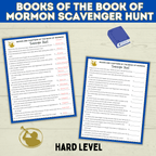 Book of Mormon Games | Book of Mormon Scavenger Hunt | BOM | Book of Mormon Kids Printable | Youth | LDS Printable | LDS Game | Church