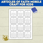 Articles of Faith Craft for Kids | Book of Mormon Craft | Doctrine and Covenants Craft | D&C Craft | Come Follow Me | Sunday School Craft