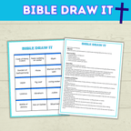 Bible Draw It | Bible Charades | Bible Games | Bible Activities for Kids | Church Games | Digital Download | Sunday School | Printables