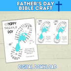 Father's Day Bible Craft for Kids | Bible Craft | Father's Day Craft | Footprint Craft for Dad | Father's Day Gift | Father's Day Card