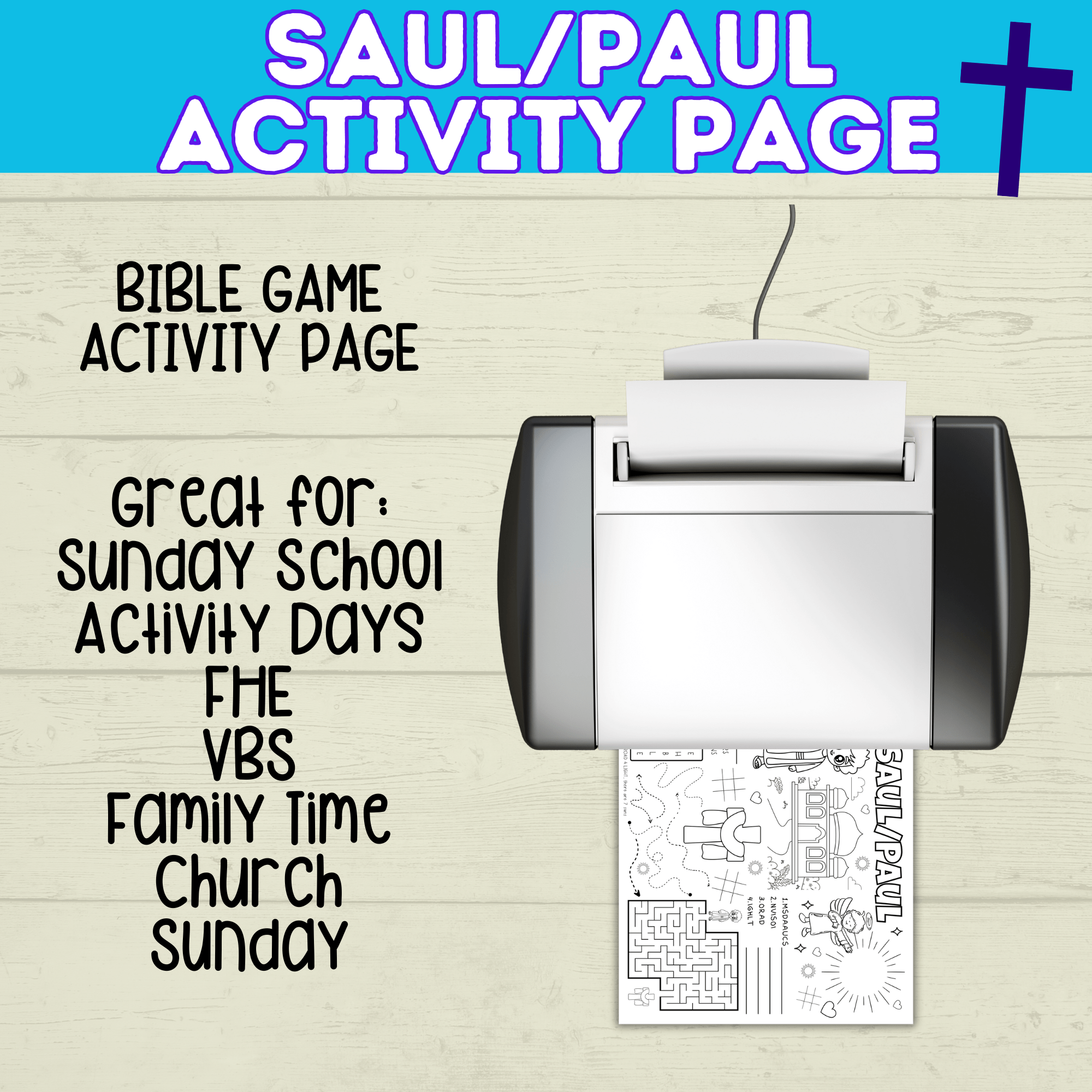 Paul Coloring Page | Saul Coloring Page | Bible Activity Sheet | Bible Printable | Digital Download | Bible Lessons | Church Activity