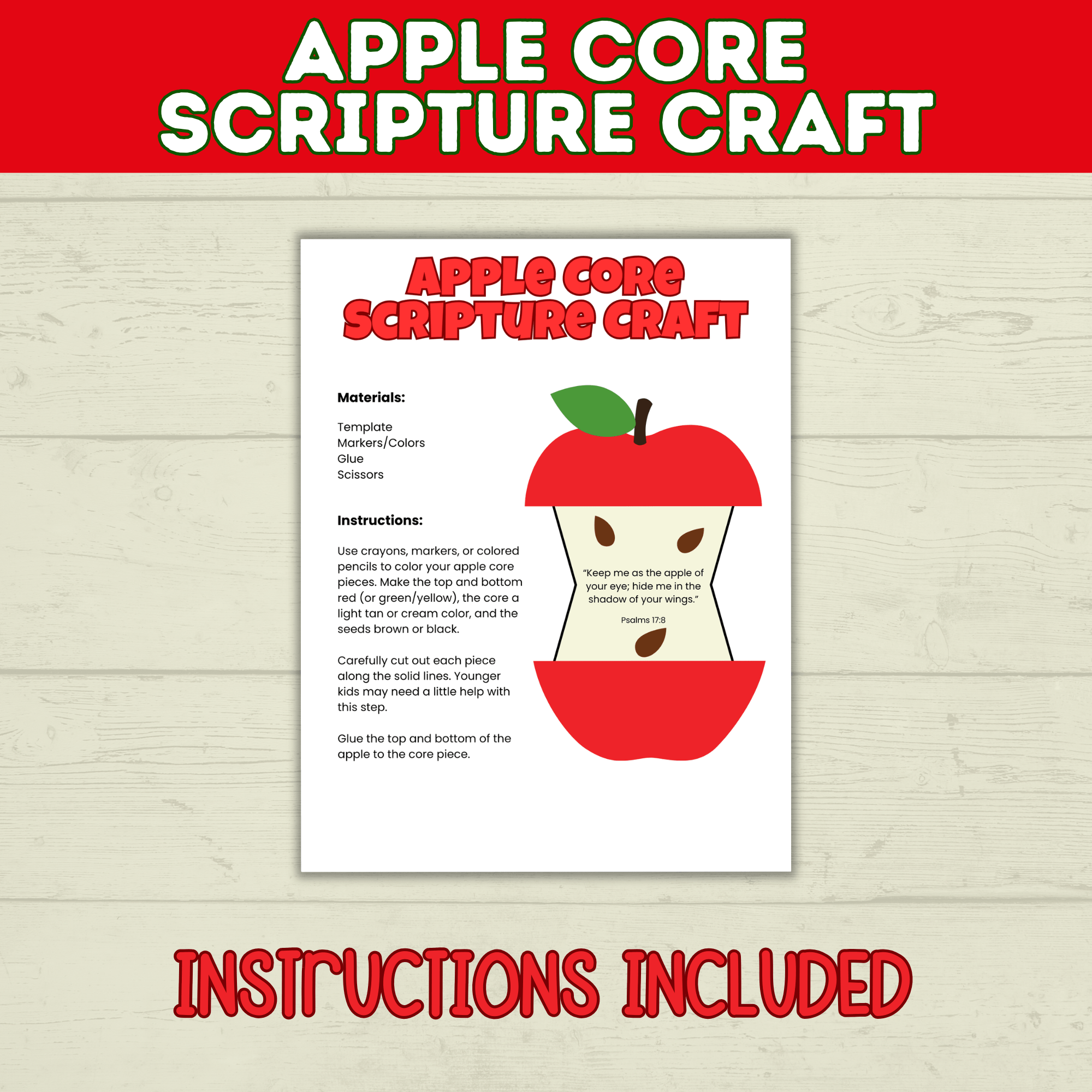 Apple Scripture Craft for Kids