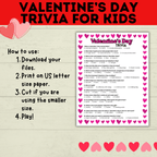 Valentine's Day Trivia for Kids | Kids Trivia | Kids Games | Party Games | Classroom Games | Valentine's Day Games | Kids Questions