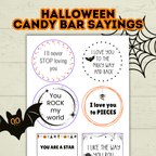 Halloween Candy Bar Pun Gift and Treat Tags