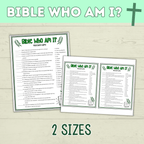 Bible Games | Bible Who Am I?  | Bible Trivia | Bible Activities | Kids Trivia | Sunday School | Christian Games | Digital Download