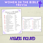 Women in the Bible Trivia Quiz | Bible Quiz | Bible Trivia | Trivia Questions | Trivia game | Church Games | Printable Games | Digital