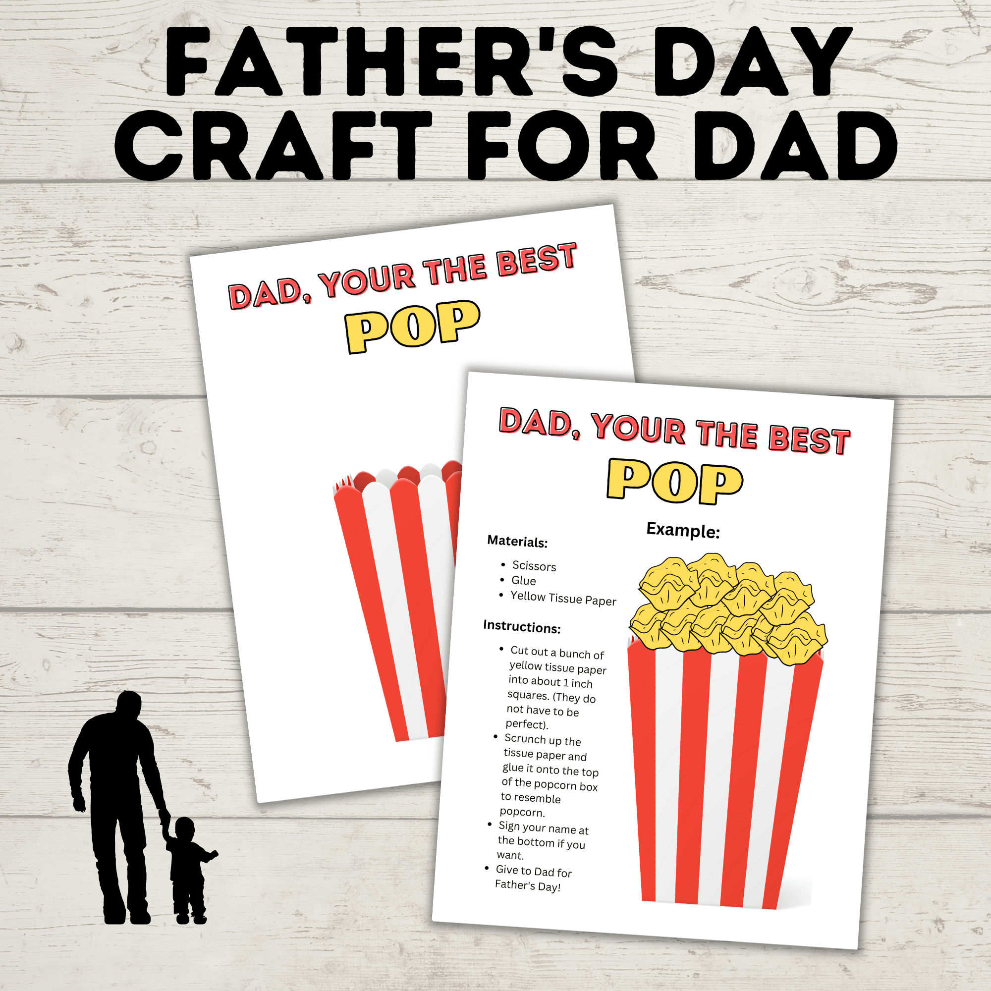 Father's Day Craft for Dad | Father's Day Gift | Father's Day Card | Craft Template