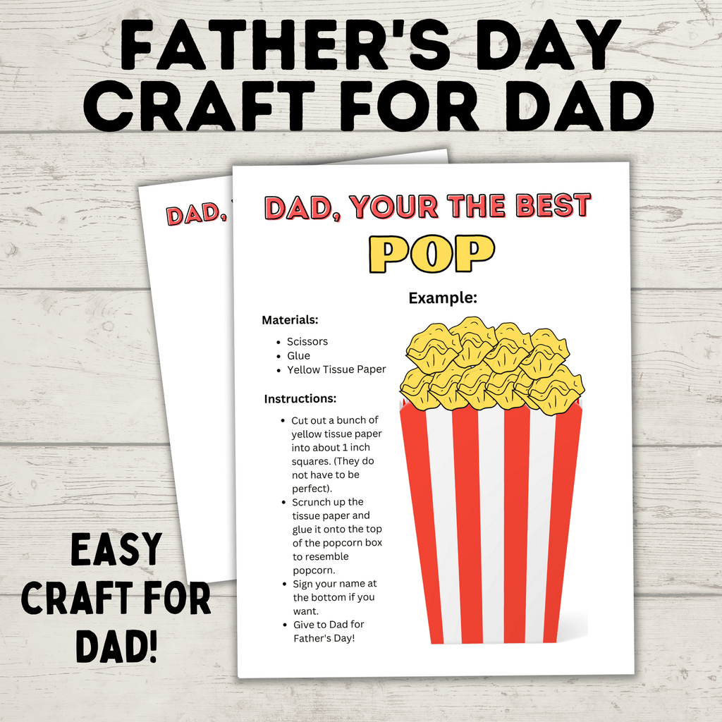 Father's Day Craft for Dad | Father's Day Gift | Father's Day Card | Craft Template