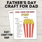 Father's Day Craft for Dad | Father's Day Gift | Father's Day Card | Craft Template