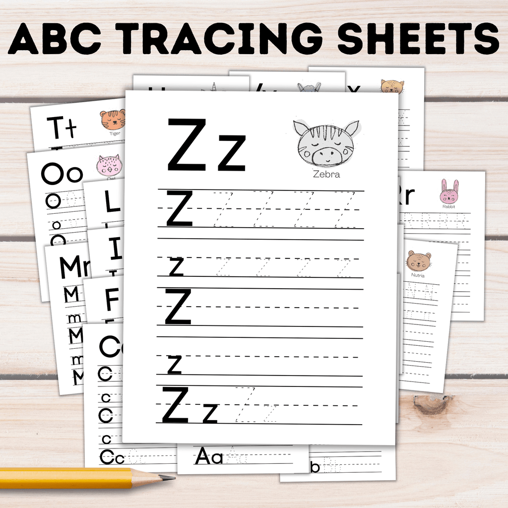 ABC Tracing Letters for Kids | Preschool Worksheets | ABC Worksheets