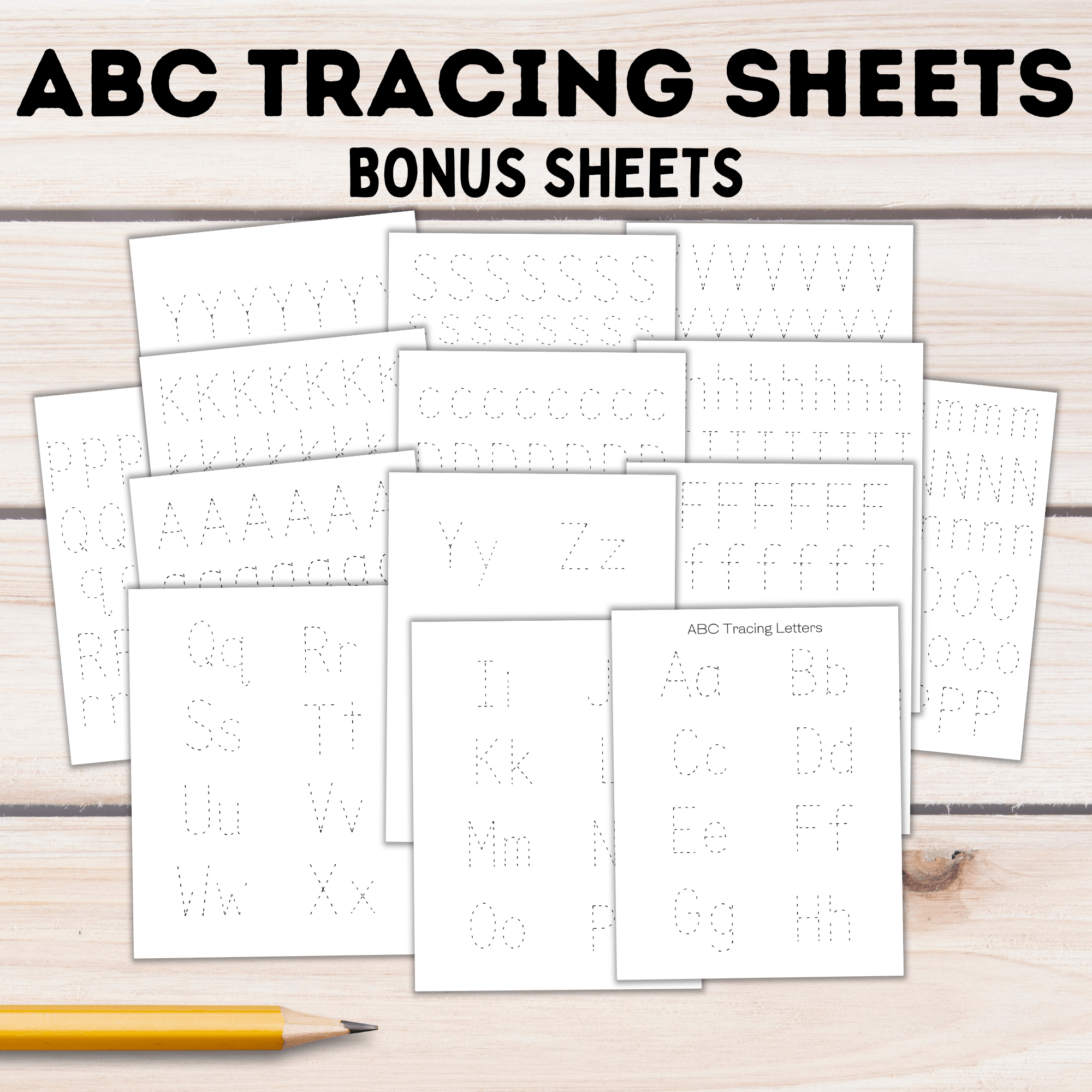 ABC Tracing Letters for Kids | Preschool Worksheets | ABC Worksheets
