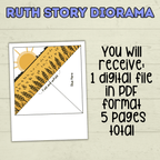 Ruth Bible Story Craft, Ruth Diorama Craft, 3D Ruth Craft, Bible Crafts, Sunday School Craft, Christian Crafts, Homeschool, Old Testament