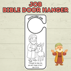 Job Door Hanger Craft, Bible Story Job Craft, Sunday School Craft, Bible Craft