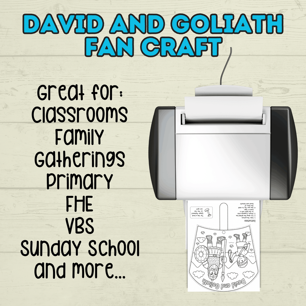 David and Goliath Craft, Bible Story Craft, Sunday School Craft, Fan Craft, Cut and Paste Craft, Bible Lesson, Christian Craft, Homeschool
