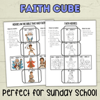 Faith Cube Craft, Bible Lesson Craft, Sunday School Craft, Christian Activity, Homeschool, Bible Heroes